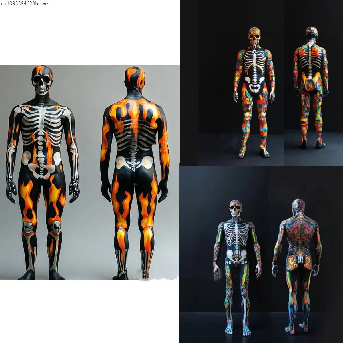 Halloween-Kostüm, Skelett, Horror, Geist, Body, Karneval, Party, Bühne, Rollenspiel, Performance-Kostüm, Zentai-Anzug, 2025 Image