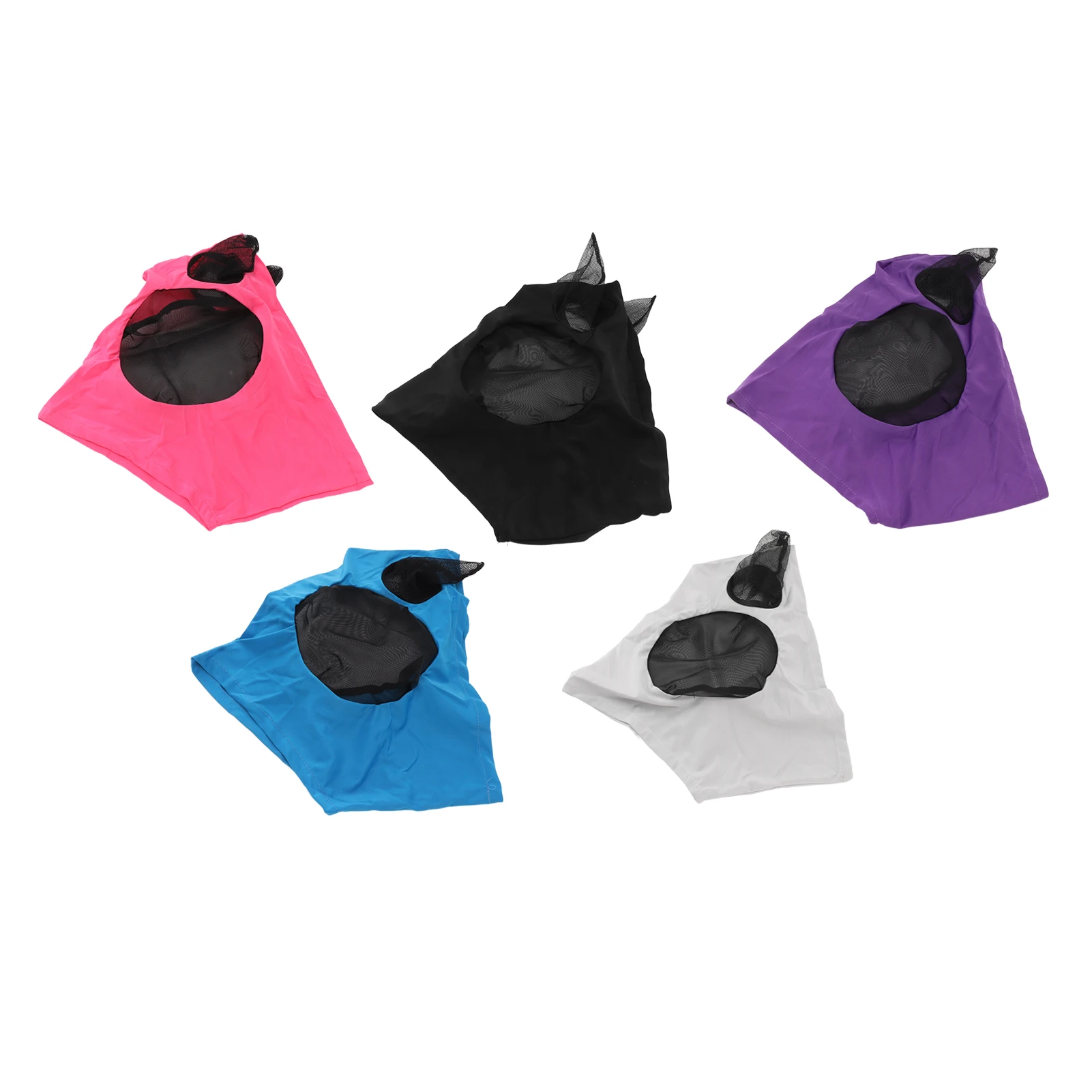 Atmungsaktive Horsefly-Maske mit Ohren, weiches Netz und verstellbarem, leichtem Design, Reitsport, Insekten- und UV-Schutz Image