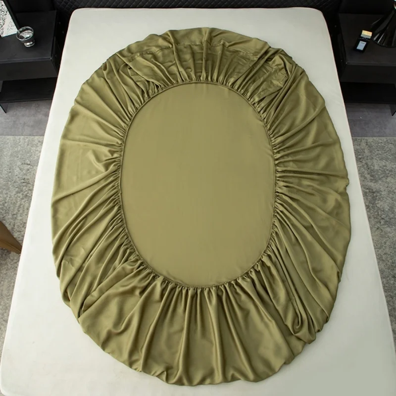 Heimtextilien, 150 x 200 cm, Bettwäsche, Spannbetttuch, seidig glatt, kühl, Matratzenbezug aus Lyocell-Faser mit Gummibändern, Oekotex Eukalyptus Image