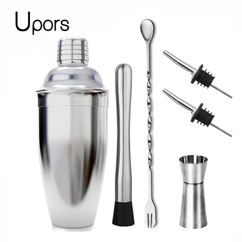UPORS Edelstahl Cocktail Shaker Mixer Wein Martini Boston Shaker Für Barkeeper Getränk Party Bar Werkzeuge 550 ML/750 ML Image