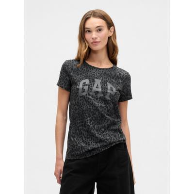 Gap Dark Grey Leopard Logo Crew Neck T-Shirt