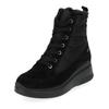 Schnürstiefelette IGI & CO "IGI & CO Stiefelette Leder", Damen, Gr. 39, schwarz, Leder, casual, Schuhe
