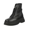 Schnürstiefelette STEVE MADDEN "STEVE MADDEN Stiefelette Leder", Damen, Gr. 41, schwarz, Leder, casual, Schuhe
