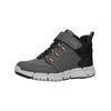 Schnürstiefelette GEOX "Geox Stiefelette Nubukleder/Textil", Kinder, Gr. 29, rot (grau, rot), Nubukleder, Textil, casual, Schuhe