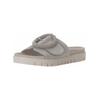 Pantolette GABOR "Gabor Pantoletten Leder", Damen, Gr. 38, grau (hellgrau), Leder, casual, Schuhe