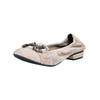 Ballerina REGARDE LE CIEL "Regarde Le Ciel Ballerinas Veloursleder", Damen, Gr. 40, beige, Veloursleder, casual, Schuhe