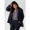 Jerseyblazer ANISTON PLUS, Damen, Gr. 52, blau (navy), Jersey, Obermaterial: 65% Viskose, 30% Polyamid, 5% Elasthan. Futter: 100% Polyester, unifarben, elegant, figurumspielend Po-bedeckend, Langarm, Blazer, aus super bequemer elastischer Qualität -...