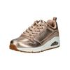 Sneaker SKECHERS "Skechers Sneaker Leder", Damen, Gr. 37, gold, Leder, casual, Schuhe