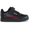 Sneaker LOTTO, Kinder, Gr. 21, rot (schwarz, rot), Synthetik, Kunstfaser, clean, sportlich, Schuhe, - mit Elastikschnürung & Klettverschluss