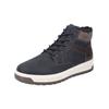 Sneaker RIEKER "Rieker Sneaker Lederimitat", Herren, Gr. 43, schwarz (schwarz, braun), Lederimitat, casual, Schuhe