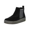 Stiefelette GABOR "Gabor Stiefelette Veloursleder/Textil", Damen, Gr. 43, schwarz (schwarz, grau), Veloursleder, Textil, casual, Schuhe