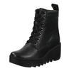 Schnürstiefelette FLY LONDON "Fly London Stiefelette Leder", Damen, Gr. 39, schwarz, Leder, casual, Schuhe