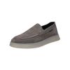 Slipper BUGATTI "bugatti Slipper Veloursleder", Herren, Gr. 44, grau, Veloursleder, casual, Schuhe