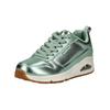 Sneaker SKECHERS "Skechers Sneaker Leder", Damen, Gr. 38, grün, Leder, casual, Schuhe