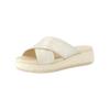 Pantolette PAUL GREEN "Paul Green Pantoletten Leder", Damen, Gr. 40,5, grau (platin), Leder, casual, Schuhe