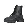 Schnürstiefelette STEVE MADDEN "STEVE MADDEN Stiefelette Leder", Damen, Gr. 38, schwarz, Leder, casual, Schuhe