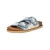 Pantolette INUOVO "INUOVO Pantoletten Textil", Damen, Gr. 37, blau (azur), Textil, casual, Schuhe