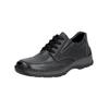 Schnürschuh RIEKER "Rieker Halbschuhe Glattleder", Herren, Gr. 42, schwarz, Glattleder, casual, Schuhe