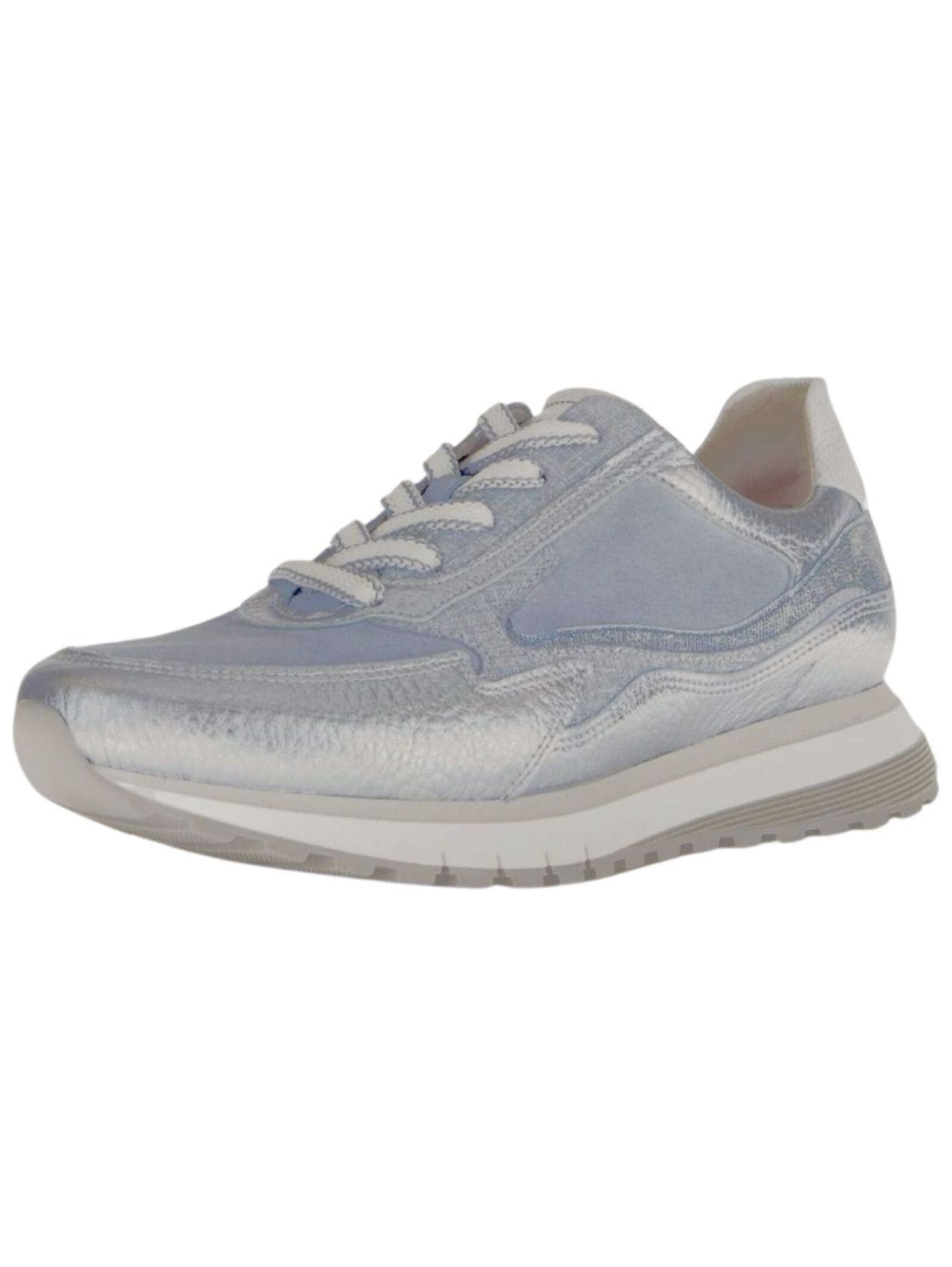 Sneaker GABOR COMFORT "Gabor Comfort Sneaker Leder/Textil", Damen, Gr. 38, azur, Leder, Textil, Schuhe Sneaker
