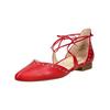 Ballerina PAUL GREEN "Paul Green Ballerinas Glattleder", Damen, Gr. 39, rot, Glattleder, casual, Schuhe