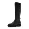 Stiefel GABOR, Damen, Gr. 38, Normalschaft, schwarz, Kalbsleder, unifarben, modisch, Schuhe, Blockabsatz, Langschaftstiefel, Reißverschlussstiefel mit Ziernähten