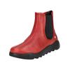 Stiefelette SOFTINOS "softinos Stiefelette Leder/Textil", Damen, Gr. 39, rot (rot, schwarz), Leder, Textil, casual, Schuhe