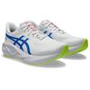 Laufschuh ASICS "NOVABLAST 5 ATC", Gr. 44,5, weiß (weiß, tuna blau), Textil, sportlich, Schuhe, Asics Track Club Edition
