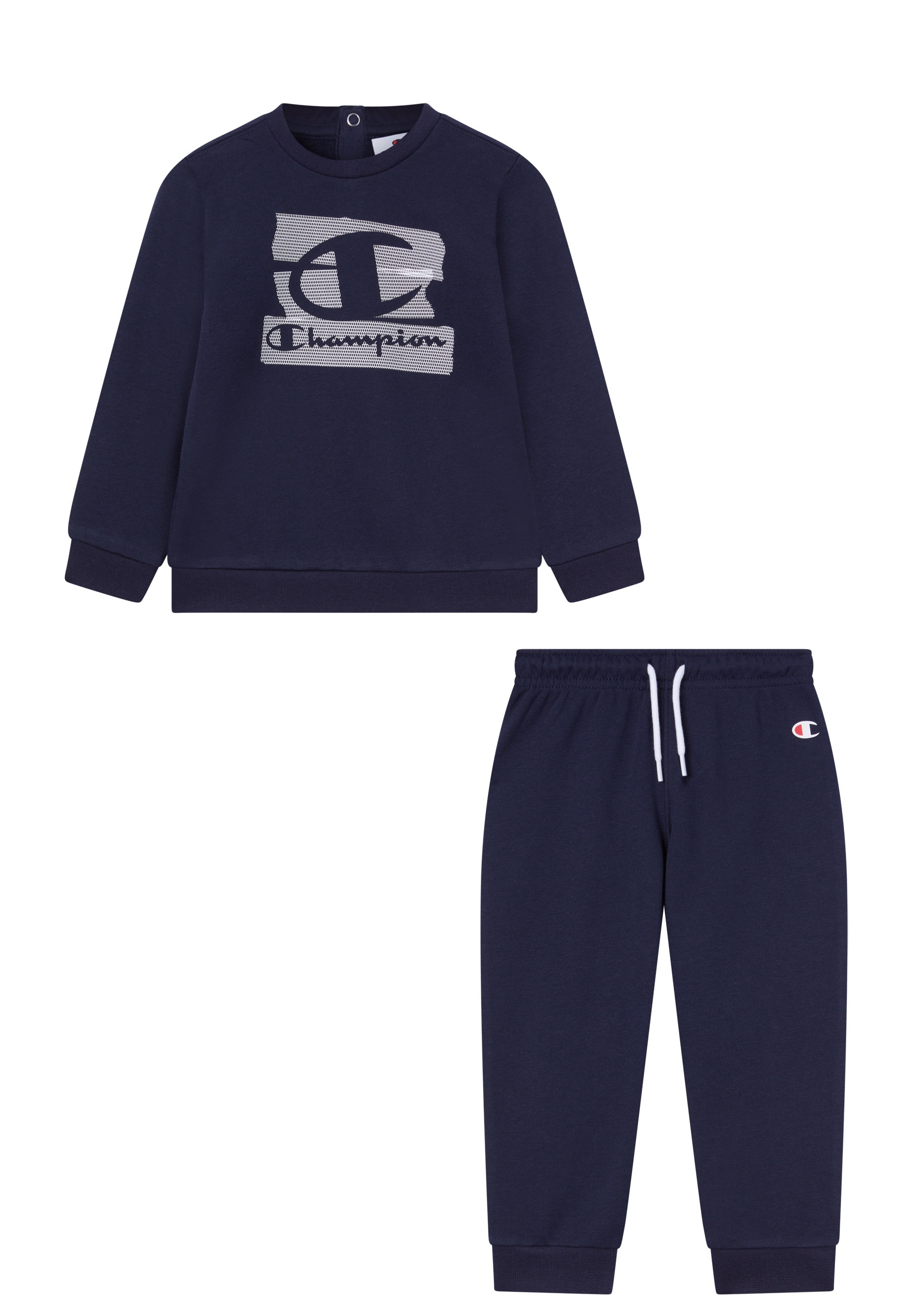 Jogginganzug CHAMPION "Crewneck Suit", Kinder, Gr. 80, nny, nny, Obermaterial: 54% Baumwolle, 46% Polyester, Sportanzüge Image
