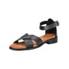 Riemchensandale PAVEMENT "Pavement Sandalen Leder", Damen, Gr. 37, schwarz (schwarz, braun), Leder, casual, Schuhe