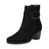 Stiefelette GABOR "Gabor Stiefelette Veloursleder", Damen, Gr. 38,5, schwarz, Veloursleder, casual, Schuhe