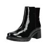 Stiefelette ARA "Ara Stiefelette Leder", Damen, Gr. 42, schwarz (schwarz lack), Leder, casual, Schuhe