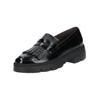 Slipper PAUL GREEN "Paul Green Slipper Leder", Damen, Gr. 40, schwarz (schwarz lack), Leder, casual, Schuhe
