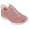Slip-On Sneaker SKECHERS "SUMMITS", Damen, Gr. 40, rosa, Textil, sportlich, Schuhe, Freizeitschuh mit Slip-ins