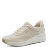 Slip-On Sneaker TAMARIS, Damen, Gr. 39, beige (creme), Textil, Lederimitat, sportlich, Schuhe, Keilabsatz, Schlupfschuh, Freizeitschuh in veganer Verarbeitung
