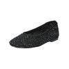 Ballerina STEVE MADDEN "STEVE MADDEN Ballerinas Textil", Damen, Gr. 39, schwarz, Textil, casual, Schuhe