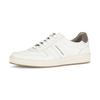 Sneaker PIUS GABOR, Herren, Gr. 9 (43), weiß (sanftes weiß), Nappaleder, Veloursleder, unifarben mit Farbeinsatz, sportlich, Schuhe, Freizeitschuh, Halbschuh, Schnürschuh in Bequemweite G (= weit)
