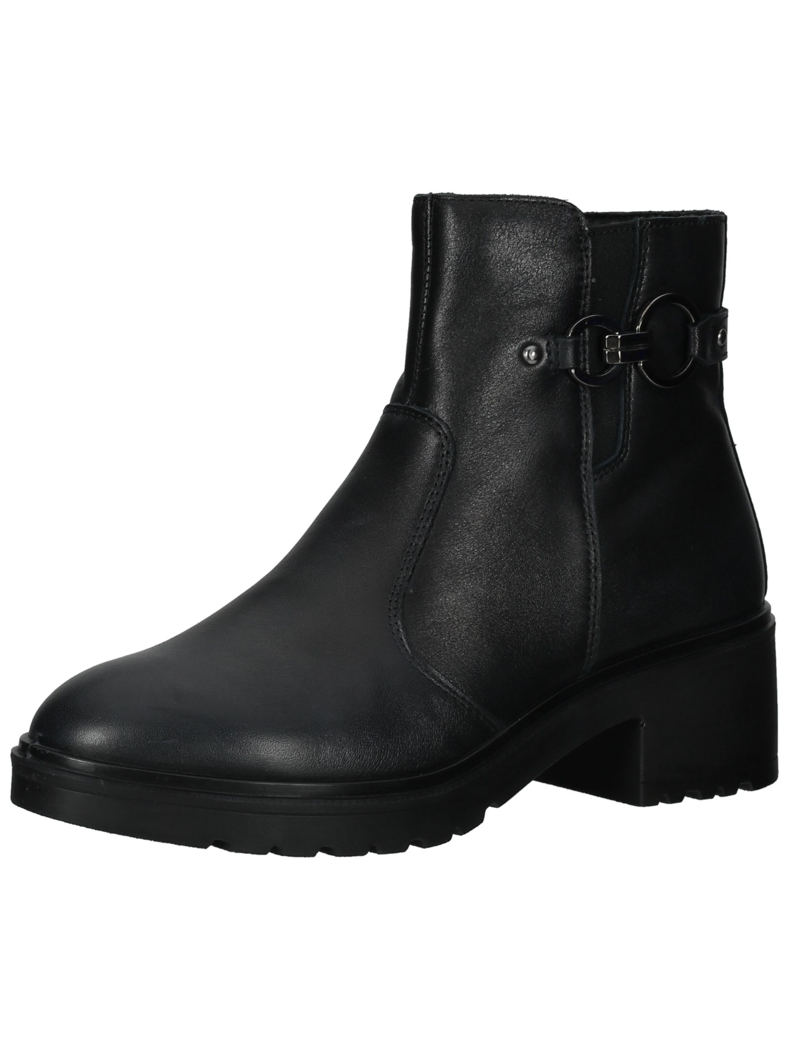 Stiefelette IGI & CO "IGI & CO Stiefelette Nappaleder", Damen, Gr. 37, schwarz, Nappaleder, Casual, Schuhe