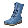 Schnürstiefel ANDREA CONTI "Andrea Conti Stiefel Leder", Damen, Gr. 39, blau (jeans), Leder, casual, Schuhe