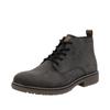Schnürstiefelette RIEKER, Herren, Gr. 43, braun (dunkelgrau, braun), Nubukleder, klassisch, Schuhe, Schnürboots, Workerboots, Profilsohle, mit Anziehlasche