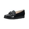 Slipper HASSIA "Hassia Slipper Leder", Damen, Gr. 38, schwarz, Leder, casual, Schuhe
