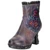 High-Heel-Stiefelette LAURA VITA "LAURA VITA Stiefelette Leder", Damen, Gr. 40, lila (violett), Leder, casual, Schuhe