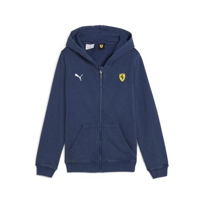 Sweatjacke PUMA "Scuderia Ferrari Sportswear Kapuzen-Sweatjacke Jugendliche", Kinder, Gr. 176, blau (persian blau), Obermaterial: 100% Baumwolle; Rippe: 97% Baumwolle, 3% Elasthan, Sweatjacken Image