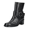 Stiefelette GABOR "Gabor Stiefelette Glattleder", Damen, Gr. 38, schwarz (schwarz, silber), Glattleder, casual, Schuhe