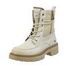 Schnürstiefelette MUSTANG SHOES "Mustang Shoes Stiefelette Lederimitat", Damen, Gr. 37, grau (ice), Lederimitat, casual, Schuhe
