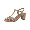 High-Heel-Sandalette CAPRICE "Caprice Sandalen Leder", Damen, Gr. 38, beige (cream), Leder, elegant, Schuhe