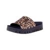 Pantolette GABOR COMFORT "Gabor Comfort Pantoletten Leder", Damen, Gr. 39, braun (leopard), Leder, casual, Schuhe