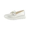 Slipper PAUL GREEN "Paul Green Slipper Leder", Damen, Gr. 38, silber (metallic silber), Leder, casual, Schuhe