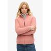 Sweatjacke SUPERDRY "POLAR FLEECE FULL ZIP", Damen, Gr. M, rosa (ash rose), Sweatware, Obermaterial: 100% Polyester, unifarben, casual, slim fit, Langarm, Sweatjacken
