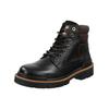 Schnürstiefelette PANTOFOLA D´ORO "Pantofola d'Oro Stiefelette Leder", Gr. 43, schwarz, Leder, casual, Schuhe