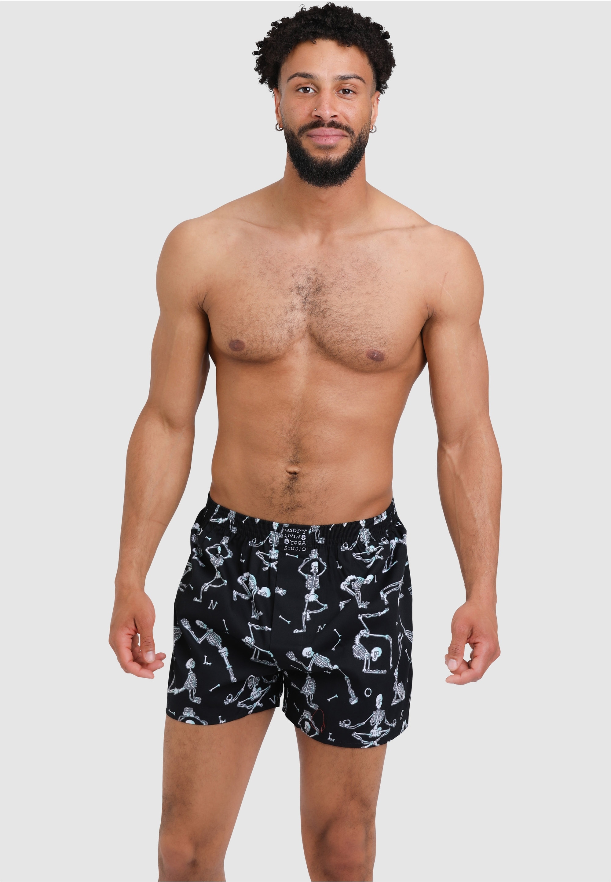 Boxershorts LOUSY LIVIN "3Pack Boxershorts Black Best 3", Herren, Gr. M, schwarz, 100% Baumwolle, Unterhosen, 3er-Pack mit lockerem Schnitt